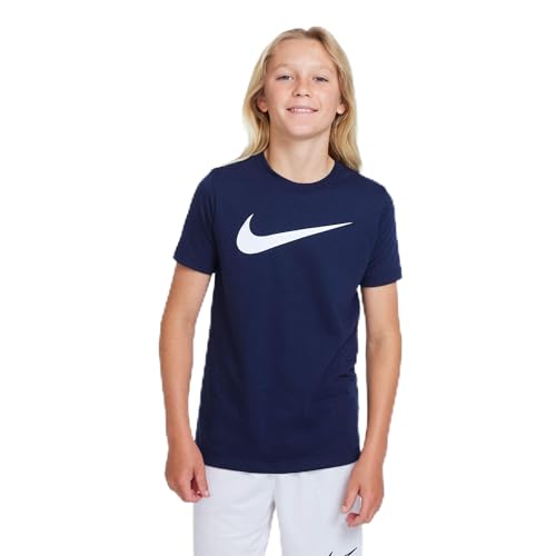 Nike -451 Y NK DF PARK20 SS Tee HBR T-Shirt Unisex Ragazzi Obsidian/White Taglia XS