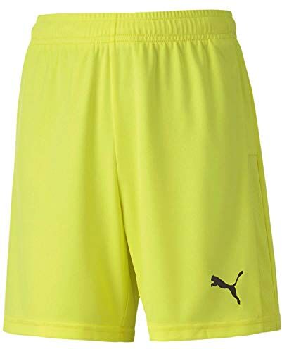 Puma PUMHB # Teamgoal 23 Knit Shorts Jr, Pantaloncini Unisex Bambini, Fluo Yellow- Black, 128