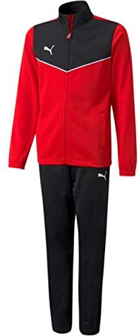 Puma Tuta Individualrise Jr, Pista Bambini e Ragazzi, Rosso Nero, 110