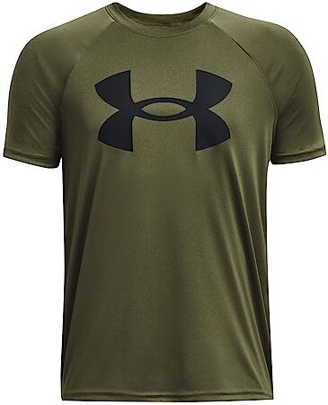 Under Armour T-Shirt a Maniche Corte con Logo Grande, Maglietta Bambini e Ragazzi, Verde, 62-68