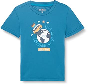 CMP T-Shirt Maglietta, Deep Lake-Reef, 164, Unisex Bambini e ragazzi