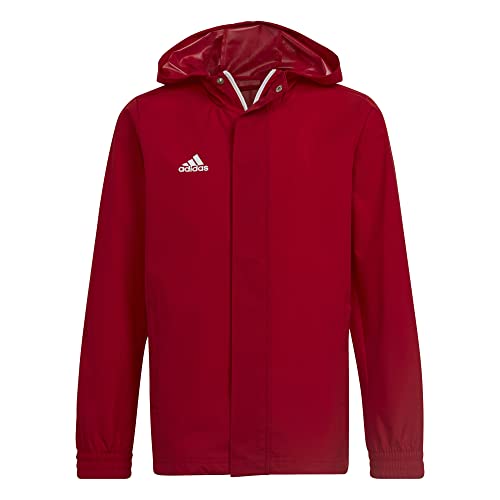 Adidas ENTRADA 22 all-Weather, Giacca Antivento Unisex-Bambini e Ragazzi, Team Power Red, 7-8A