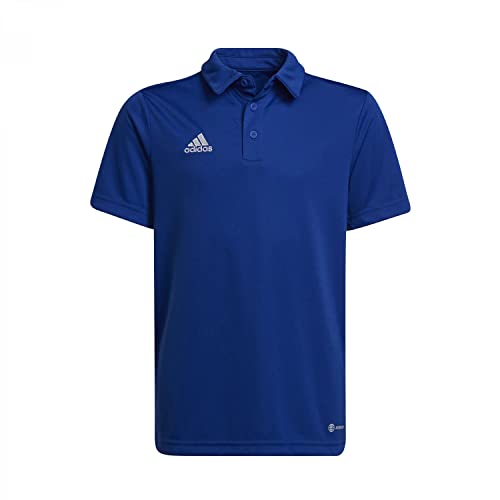 Adidas Entrada 22 Short Sleeve Polo Shirt Maglietta, Team Royal Blue, 9-10 anni Unisex Bambini e ragazzi