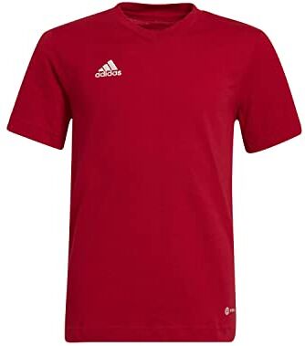 Adidas Entrada 22 T-Shirt, T-Shirt Unisex Bambini e ragazzi, Team Power Red 2, 116