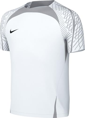 Nike Unisex Bambini E Ragazzi Maglia A Maniche Corte M Nk DF Strk23 Top SS, Bianco/Grigio Lupo/Nero, , L