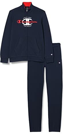 Champion Legacy Sweatsuits-Powerblend Graphic Shop Tuta Sportiva, Blu Marino, 9-10 Anni Bambini e Ragazzi