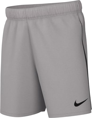 Nike Knit Soccer Shorts Y Nk DF Lge Knit III Short K, Pewter Grey/Black/Black, , S