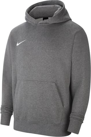 Nike Park 20, Felpa con Cappuccio Bambino, Carbone Heathr/Bianco, S