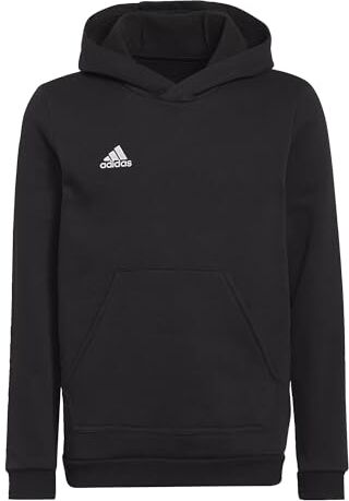 Adidas Entrada 22 Sweat Hoodie Felpa con Cappuccio, Nero, 140 Unisex Bambini e ragazzi