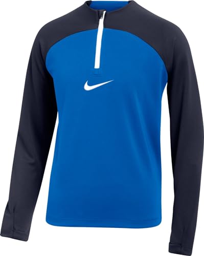 Nike Y Nk DF Acdpr Dril Top K Maglia a Maniche Lunghe, Bianco/Blu Royal/Ossidiana, 7-8 Anni Unisex-Bambini e Ragazzi