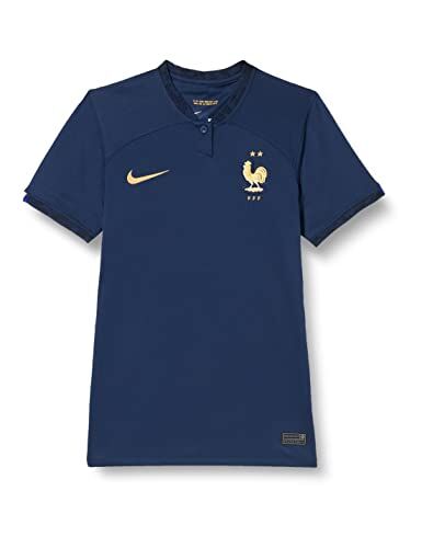 Nike France DN0764 Season 2022/23 Official T-Shirt Uomo Midnight Navy/Metallic Gold XS