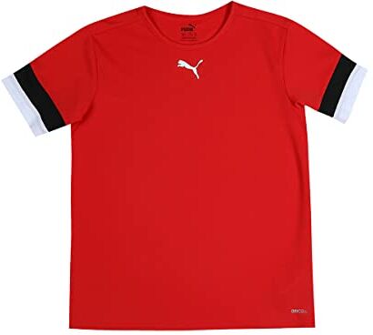 Puma Teamrise Jersey Jr, Shirt Unisex Bambini e ragazzi,  Red- Black- White, 176