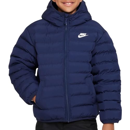 Nike K NSW LOW SYNFL HD JKT Giacca Unisex Bambino MIDNIGHT NAVY/MIDNIGHT NAVY/WHITE Taglia XS