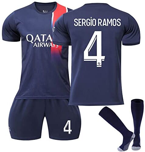 Generic Maglia PSG Bambino Calcio Paris Maglia Completo PSG Kit Allenamento Calcio, Tuta PSG Uomo T-Shirt Pantaloncini di Calcio da Uomo Bambino, Maglietta di Paris