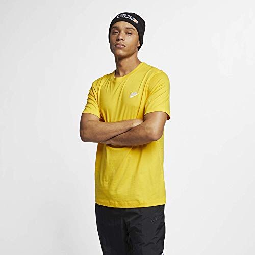 Nike M Nsw Club Tee Maglietta, Yellow Black, XL Uomo