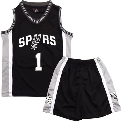 FUTERLY Completo Basket Bambino, 2 Pezzi Completo Basket Ragazzo, Divisa Basket Bambino, Senza Maniche Maglia Basket Bambino, Canotta Basket Bambino e Pantaloncini,Nero/150