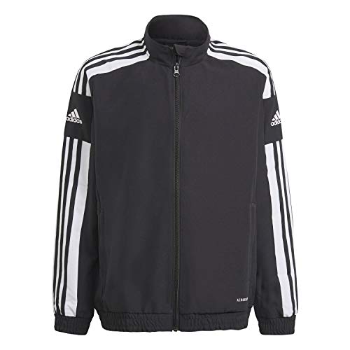 Adidas Squadra 21 Presentation Track Tracksuit Jacket, Giacca Unisex-Bambini e Ragazzi, Black/White, 164