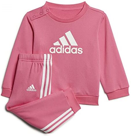 Adidas I Bos Jog Ft Tuta, MAGPUL/Bianco, 9 Meses Unisex-Bimbi