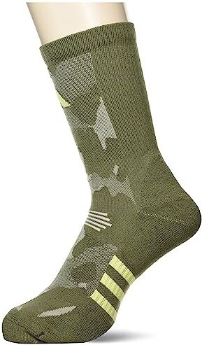 Adidas , Performance Training Graphic Camo, Calzini, Strati Di Oliva/Grigio Metallico/Impulso Lime, Xs, Unisex-Adult