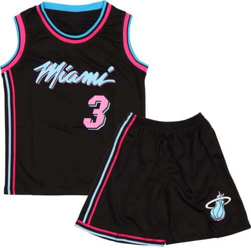 DaceStar Completo Basket Bambino, Maglia Basket Bambino, Completino Basket Bambini, Completo Basket Ragazzo, Canotta Basket + Pantaloncini Basket 4-14 Anni（Nero#3,XL