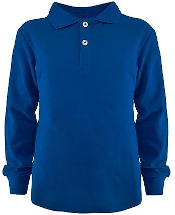 JOPHY & CO. Polo T-Shirt Sportivo da Allenamento Scolastico a Manica Corta e lungha per Bambini e Ragazzi Unisex cod.2900 (10 Anni, 2905 Royal)