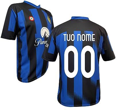 MAESTRI DEL CALCIO Maglia I N T E R 2023 2024 neroblu Bambino Adulto Ufficiale Personalizzata Replica Uomo Ragazzo Autorizzata Personalizzabile CALHANOGLU BARELLA LAUTARO THURAM