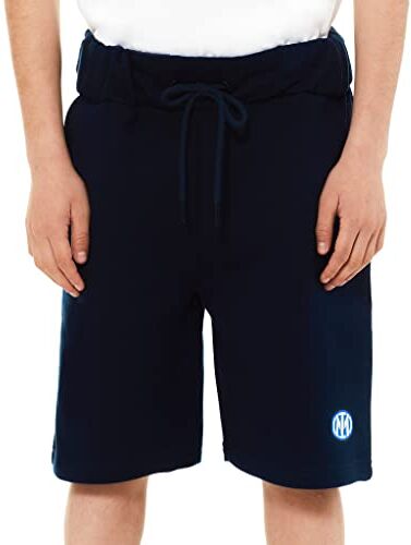 Inter Pantaloncini Bambino/a, Collezione Esclusiva Calcio Balilla, Taglia 10 Anni 100% Cotone Prodotto Ufficiale Tifosi Nerazzurri