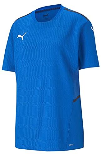 Puma Maglietta da ragazzo Teamcup Jersey Jr, Bambino, T-shirt, , Blu elettrico, limonata, 164