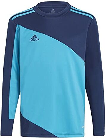 Adidas Squadra 21 Goalkeeper Long Sleeve Jersey, Maglia Lunga Bambini e Ragazzi, Team Navy Blue/Bold Aqua, 128