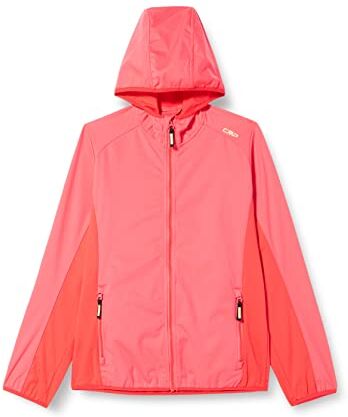 CMP Giacca in light softshell da bambini con cappuccio fisso, Corallo, 152