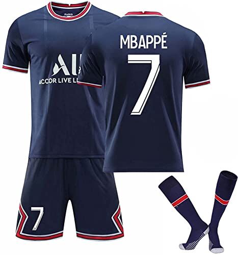 Generic Maglia PSG Bambino Calcio Paris Maglia Completo PSG Kit Allenamento Calcio, Tuta PSG Uomo T-Shirt Pantaloncini di Calcio da Uomo Bambino, Maglietta di Paris