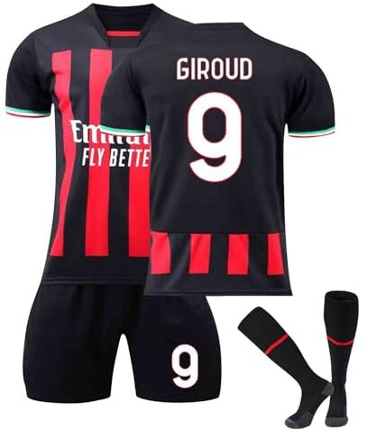 DUOROUPUTAO Maglie da Calcio Maglie Calcio Maglia Calcio Bambino Completo Calcio Bambino Maglie Calcio Uomo Calzini Antiscivolo Calcio(A-9,24), 8-9 anni