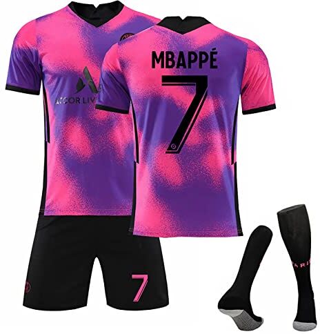 Generic Maglia PSG Bambino Calcio Paris Maglia Completo PSG Kit Allenamento Calcio, Tuta PSG Uomo T-Shirt Pantaloncini di Calcio da Uomo Bambino, Maglietta di Paris