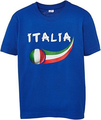 Supportershop Italia Calcio Fan T-Shirt, Blu (Blu Elettrico), 4/5 Anni
