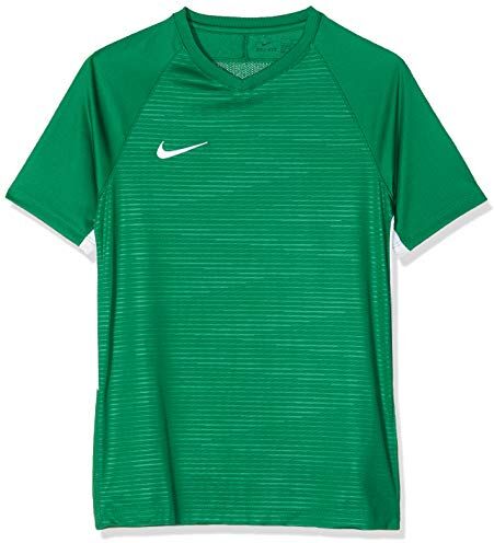 Nike Bambini Tiempo Premier Maglietta, Bambini, Verde (pine green/White), L