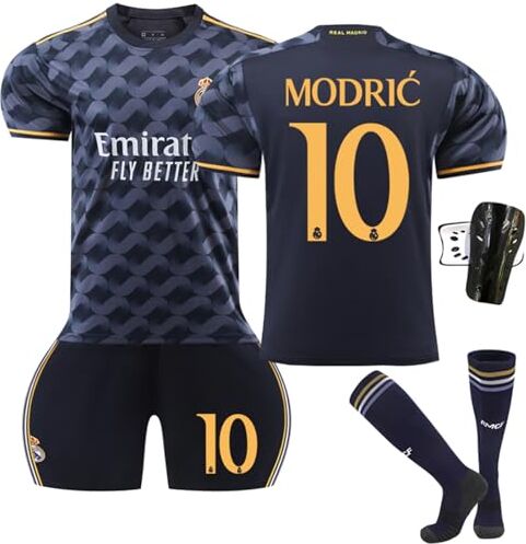 ASKAWTE Maglia da Calcio per Bambini Adulti- Bellingham Vinicius Modric,Maglia, Calzettoni, parastinchi (23/24Away-Modric 10,M)