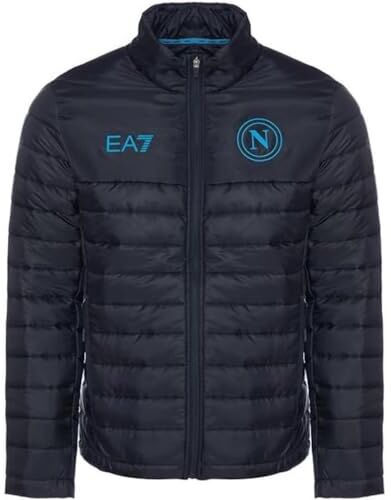 SSC NAPOLI Piumino Blu, EA7, Prodotto Ufficiale, Logo SSCN, invernale, chiusura zip, XL