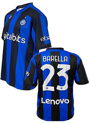 Inter Replica Maglia Home Kit 2022-2023, Barella, 1-2 Anni, Ebay Patch