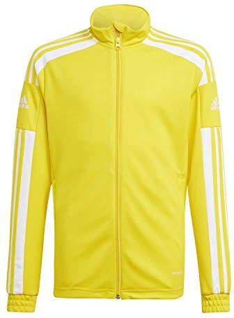 Adidas Squadra 21 Training Track Tracksuit Jacket Giacca, Team Yellow/White, 7-8 anni Unisex Bambini e ragazzi