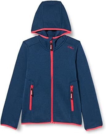 CMP Giacca in Knit-Tech da bambini con cappuccio fisso, Blue Ink, 128