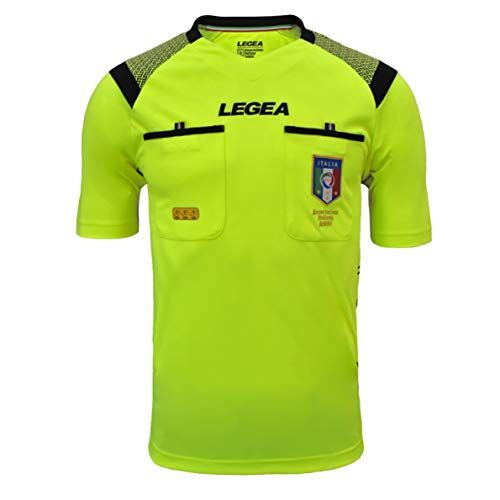 Legea Gara, Maglia Ufficiale FIGC Aia MC Stagione 2019/2020, Giallo, XL Uomo