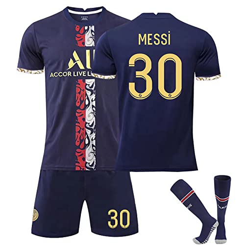 Generic Maglia PSG Bambino Calcio Paris Maglia Completo PSG Kit Allenamento Calcio, Tuta PSG Uomo T-Shirt Pantaloncini di Calcio da Uomo Bambino, Maglietta di Paris