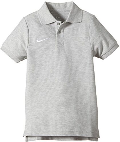 Nike Team Core Polo Youth, Felpa Bambino, Grigio (Grey Heather/White), S