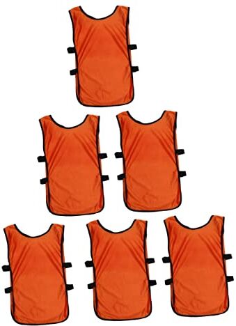 TENDYCOCO Gilet Sudato 6 Pezzi Gilet Da Scrimmage Sportivo Canotte Atletiche Maglia Da Basket Per Bambini Gilet Da Allenamento Per Il Calcio Pinne Sportive Cappotto Di Pallacanestro Bambino