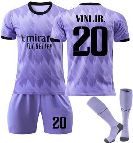 DUOROUPUTAO Maglie da Calcio, Maglia Calcio Uomo Bambino Calzettoni Calcio Uomo Bambino Pantaloncini Calcio Uomo Calzini Antiscivolo Calcio Completo Calcio Uomo Kit Allenamento Calcio(A-20,L)