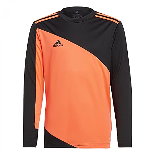Adidas Squadra 21 Goalkeeper Long Sleeve Jersey, Maglia Lunga Bambini e Ragazzi, Black/App Solar Red, 164