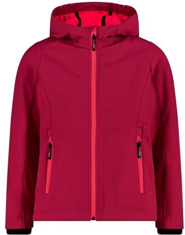 CMP Giacca in Softshell da bambini con cappuccio fisso, Fuxia, 176