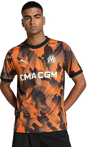 Puma OM 771344-03 3rd Jersey Replica T-Shirt Unisex Adulto Black-Flat Dark Gray-Rickie Orange S