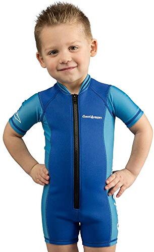 Cressi Shorty Kid Muta Shorty per Bambini in Neoprene Ultra Stretch 1.5/2mm, Maniche Corte, XL (5/6 Anni), Blu/Azzurro