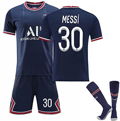 Generic Maglia PSG Bambino Calcio Paris Maglia Completo PSG Kit Allenamento Calcio, Tuta PSG Uomo T-Shirt Pantaloncini di Calcio da Uomo Bambino, Maglietta di Paris